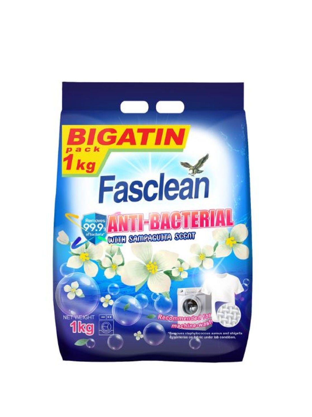 Fasclean Laundry Powder Antibac with Sampaguita Scent (1kg) (No Color- Image 1)