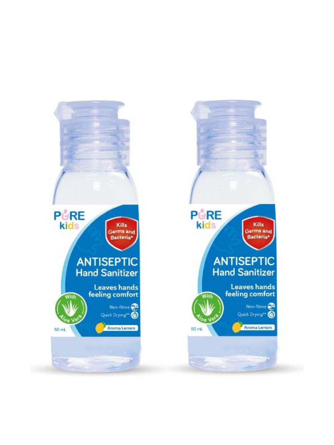 PureBB Antiseptic Hand Sanitizer Lemon 50ml (Bundle of 2) (No Color- Image 1)