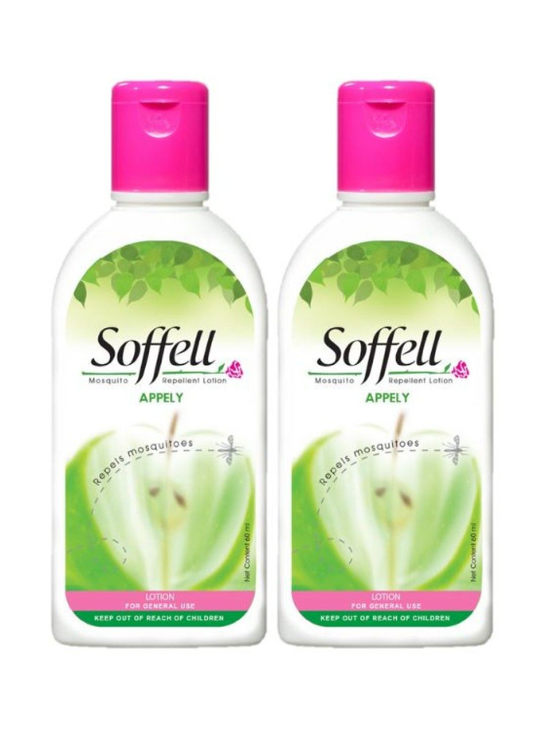 Soffell Mosquito Repellent Lotion Appely (60ml x 2)