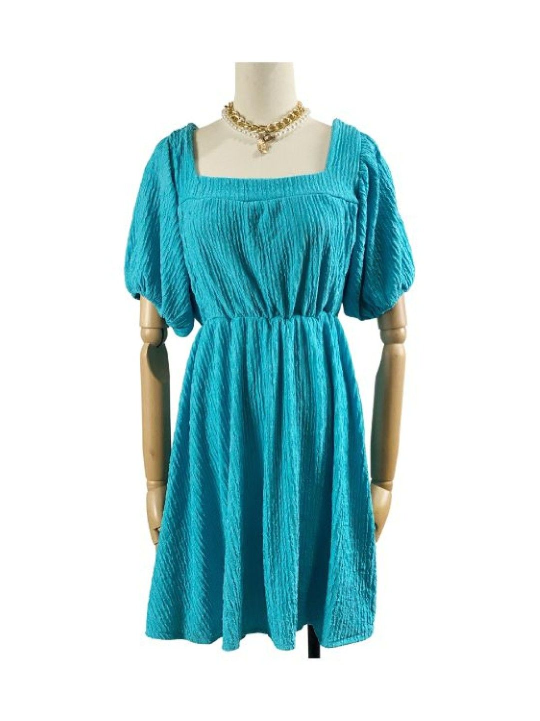 Mama Brand PH Puffy Maternity Breastfeeding Dress (Aqua Blue- Image 2)