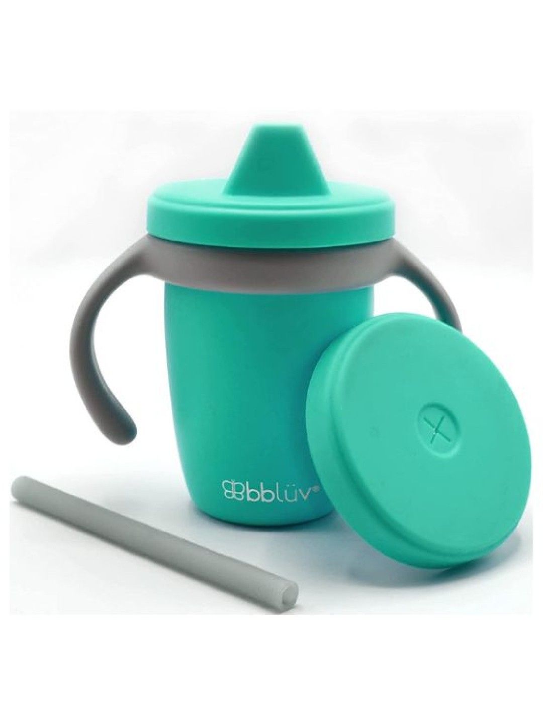 bbluv Küp: 4 in 1 Convertible Silicone Sippy Cup (Aqua- Image 1)