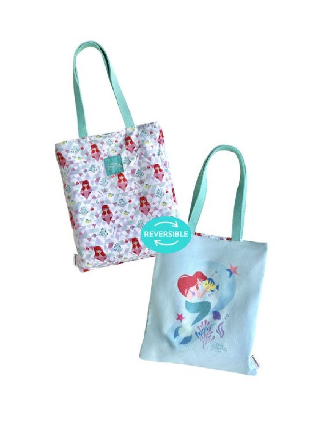 Zippies Lab Disney Princess Geo Reverso Tote Bags (aRIEL- Image 1)