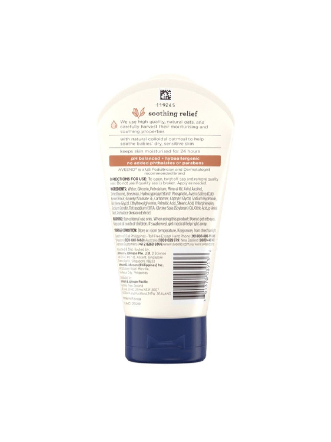 Aveeno Baby Soothing Relief Moisture Cream (100g) (No Color- Image 2)