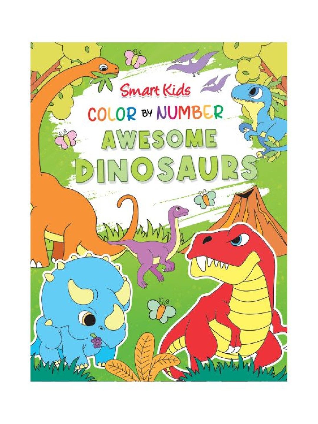 Learning is Fun Smart Kids Color By Number - Awesome Dinosaurs (No Color- Image 1)