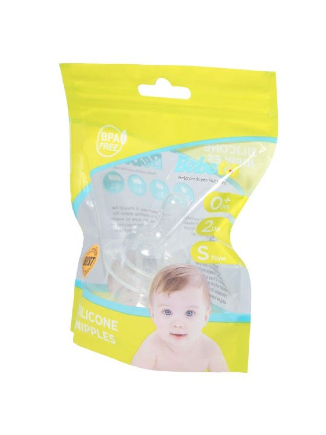 Bebeta Wideneck Liquid Silicone Nipple (Smal) - 2 pcs (No Color- Image 1)