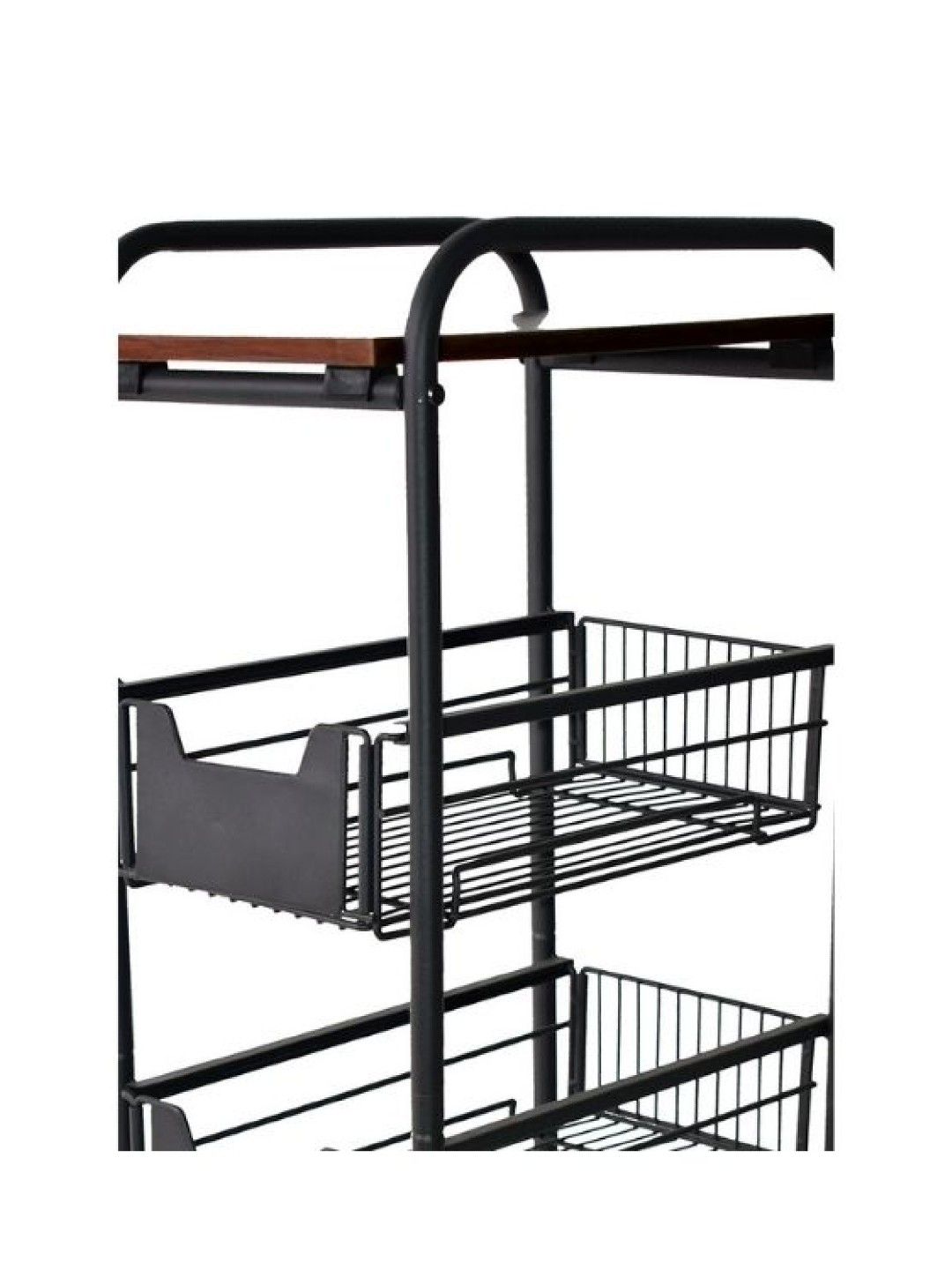 Sunbeams Lifestyle Nest Design Lab Premium Durable 4-Tier Kitchen Counter Basket Rack (Black- Image 2)