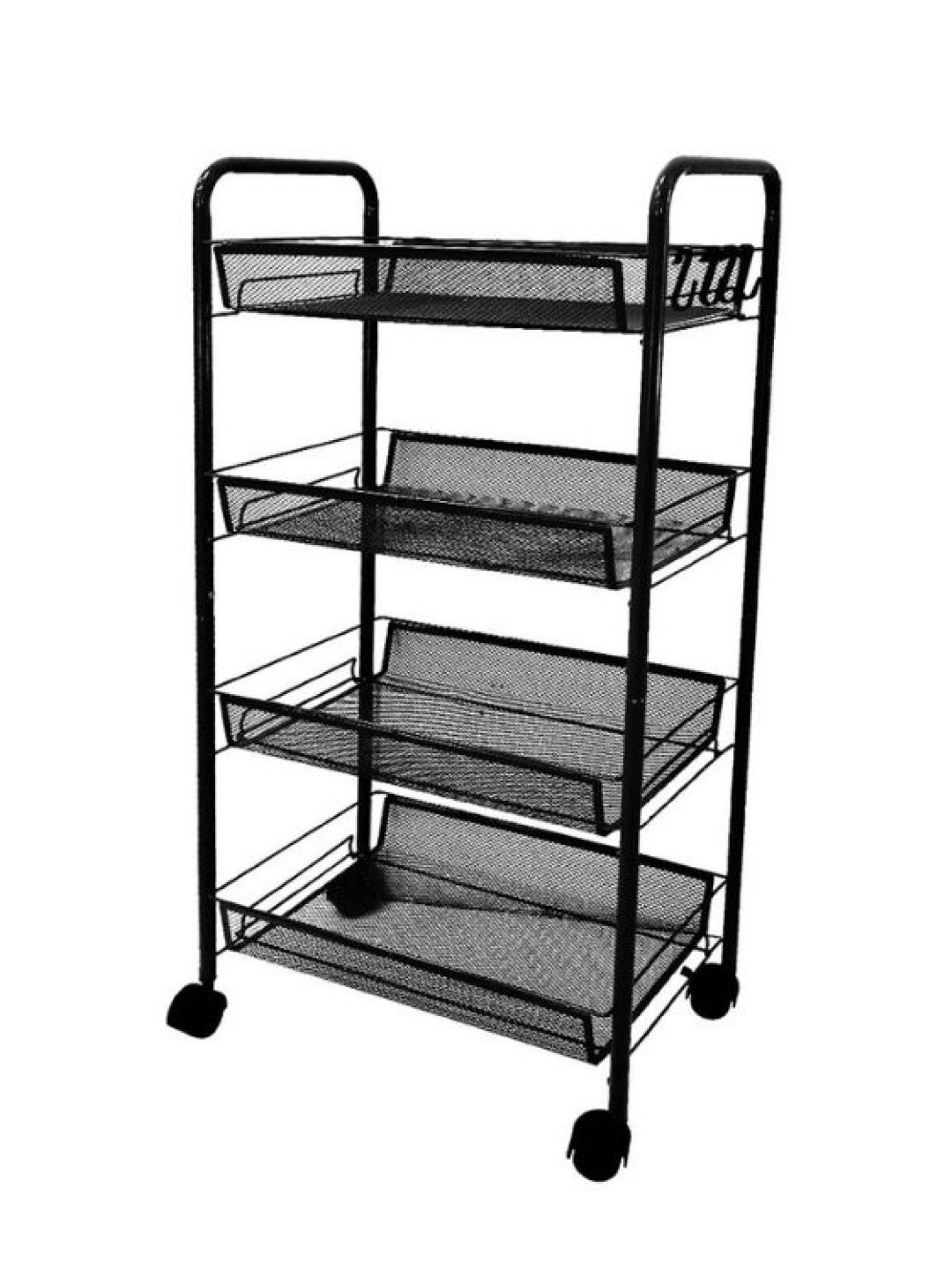 Sunbeams Lifestyle Nest Design Lab Premium Durable 4-Tier Storage Trolley (Black- Image 2)