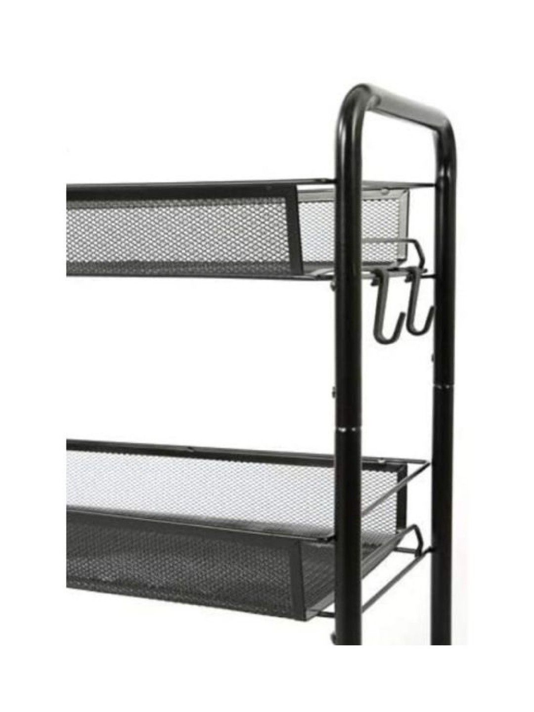 Sunbeams Lifestyle Nest Design Lab Premium Durable 3-Tier Narrow Storage Trolley (Black- Image 4)