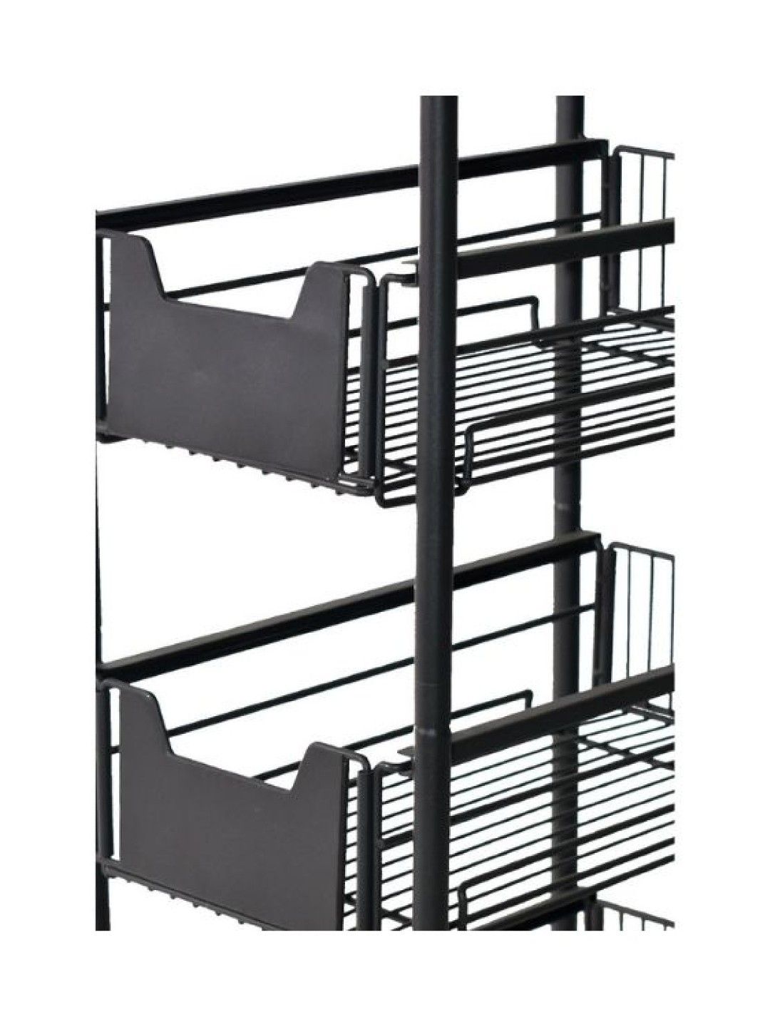 Sunbeams Lifestyle Nest Design Lab Premium Durable 4-Tier Kitchen Counter Basket Rack (Black- Image 4)