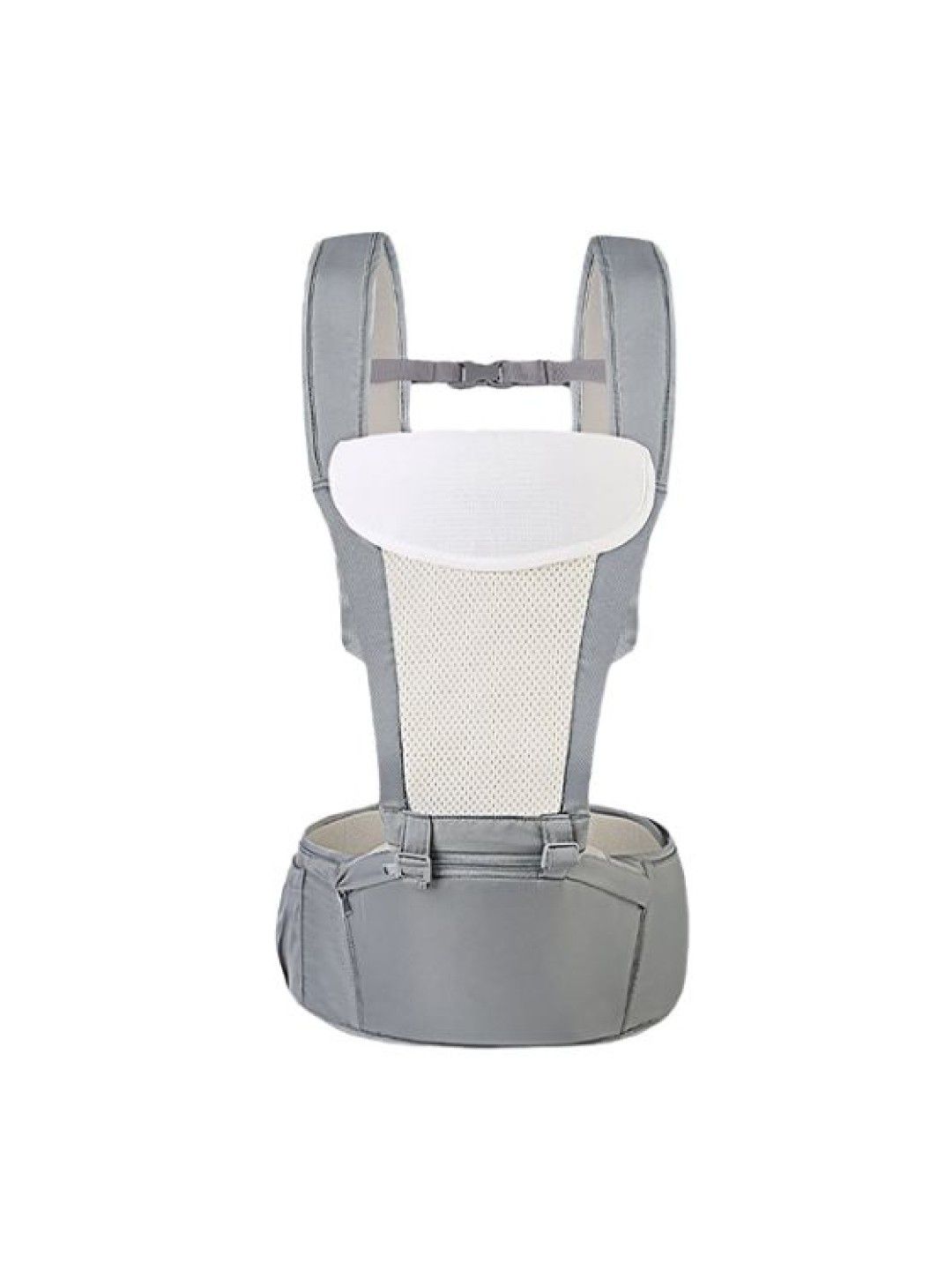 BabyPro Baby Carrier With Hip Seat Breathable Ergonomic Design Detachable Strap (Gray- Image 1)