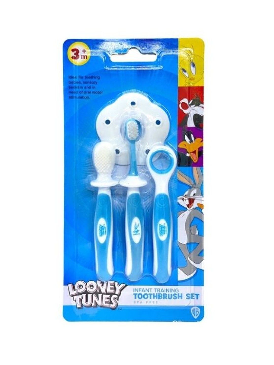 Looney Tunes BPA Free Infant Training Toothbrush Set (Blue- Image 1)