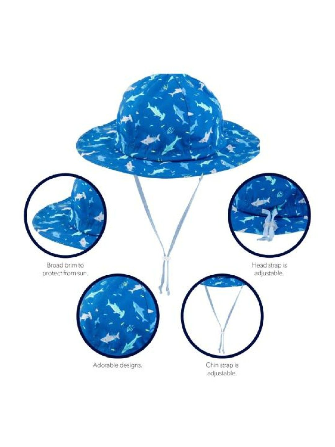 Stephen Joseph Baby Sun Hat (Shark- Image 2)