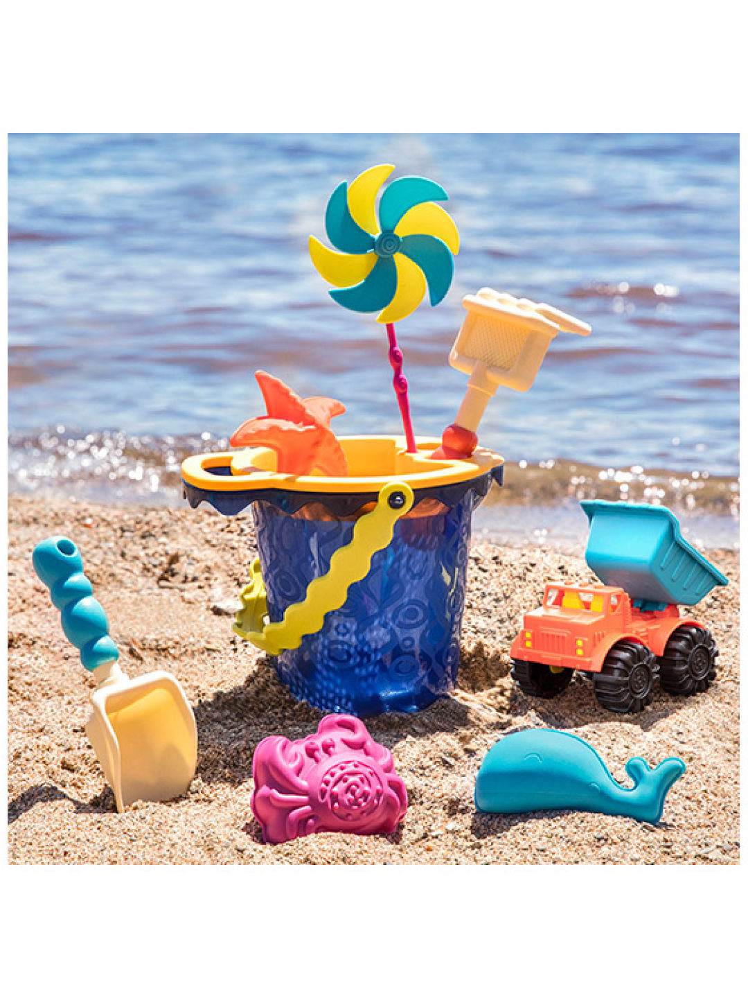 B. Toys Sands Ahoy Medium Bucket Set (Navy Blue- Image 3)