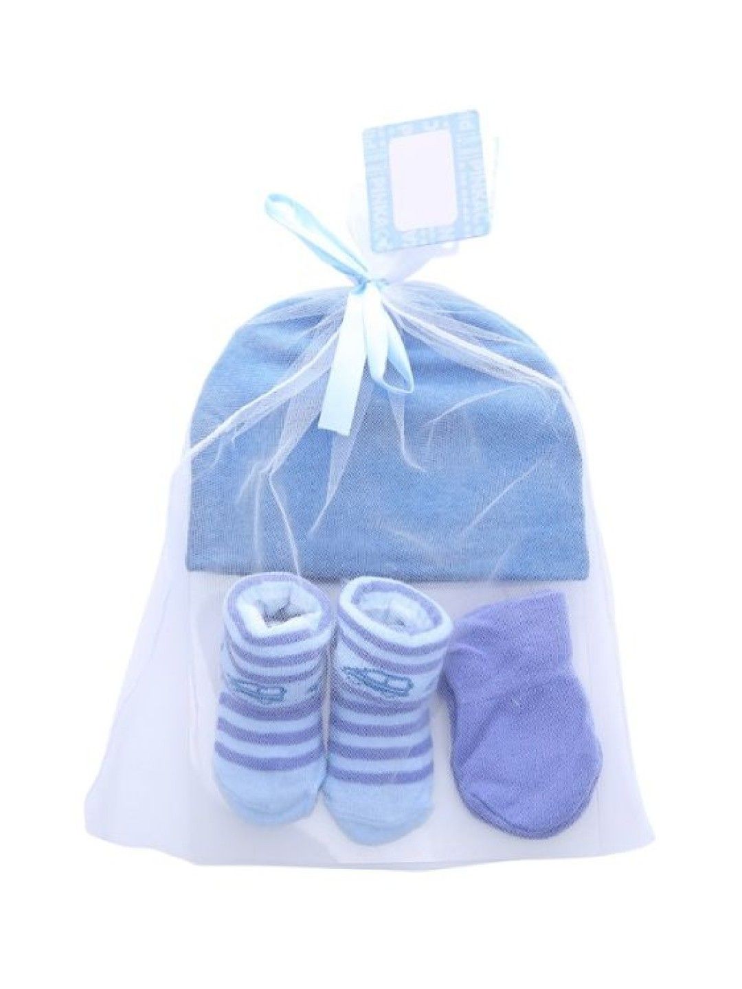 Cottonkind Baby Blue Essential Set (Bonnet, Booties, Mittens) (Blue- Image 1)