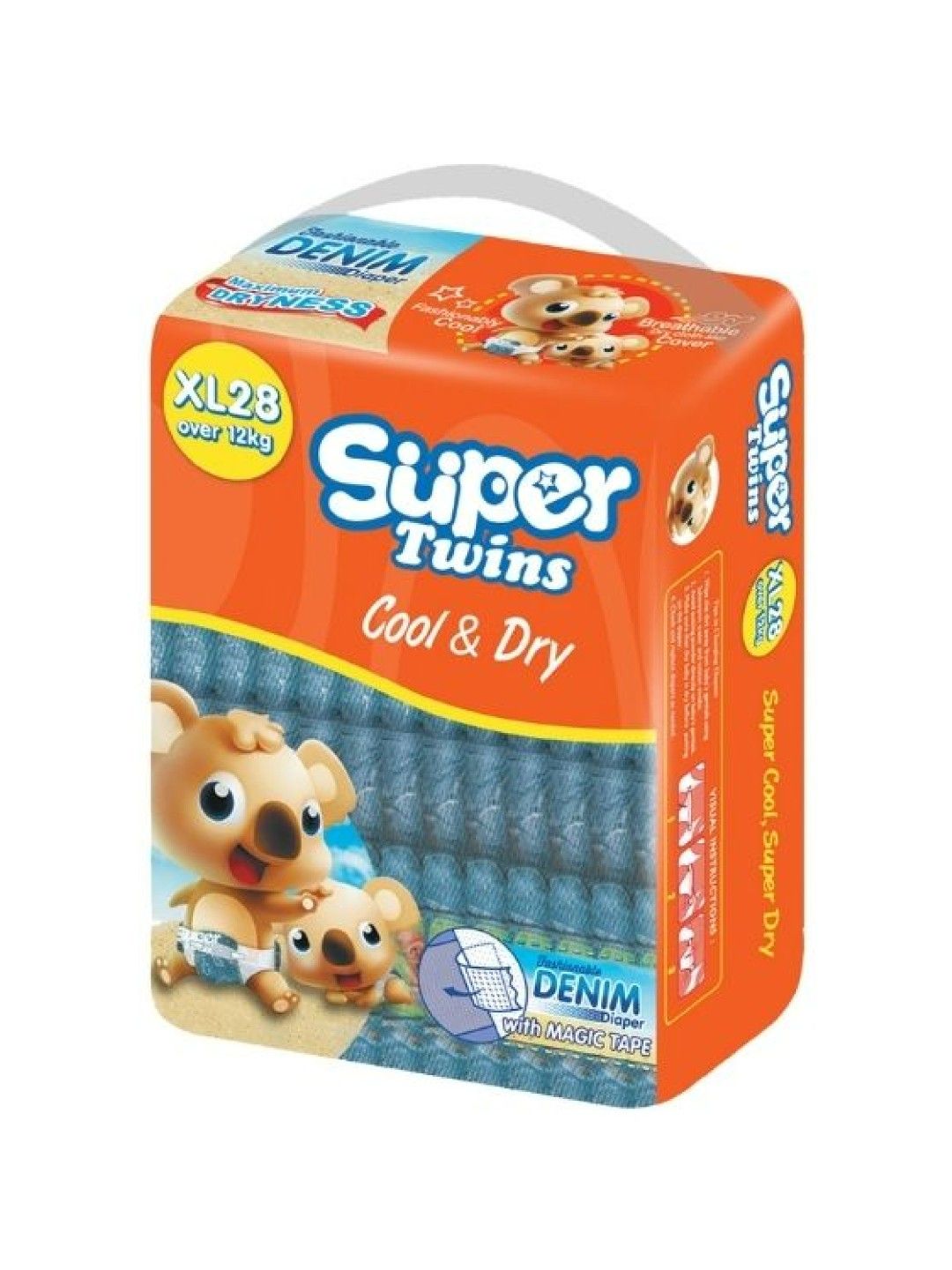 Super Twins Baby Diaper Big Pack XL (28s)