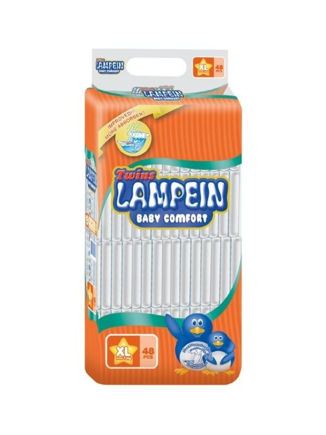 Twins Lampein Baby Diaper Jumbo Pack Extra Large (48s) (No Color- Image 1)