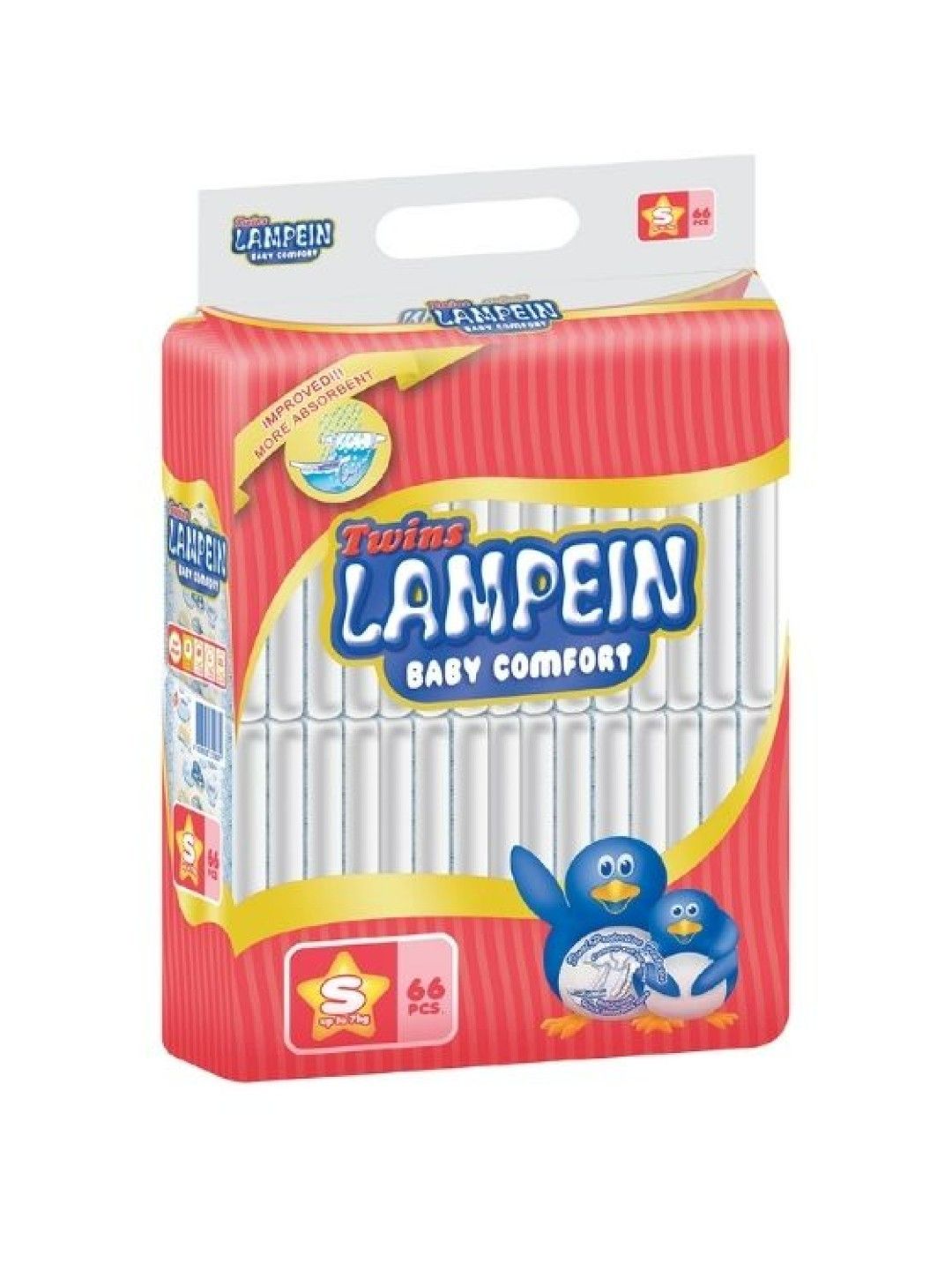 Twins Lampein Baby Diaper Jumbo Pack NB-Small (66s)