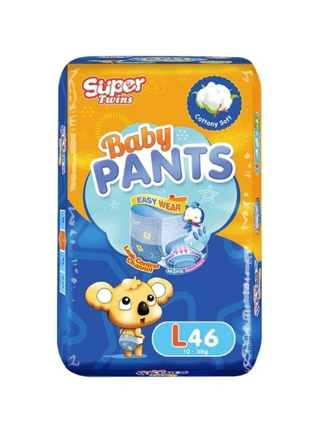 Super Twins Baby Diaper Pants Large (46s) (No Color- Image 1)