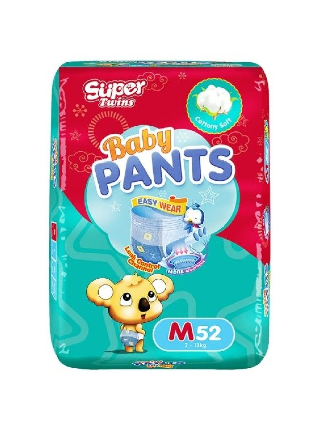 Super Twins Baby Diaper Pants Medium (52s) (No Color- Image 1)