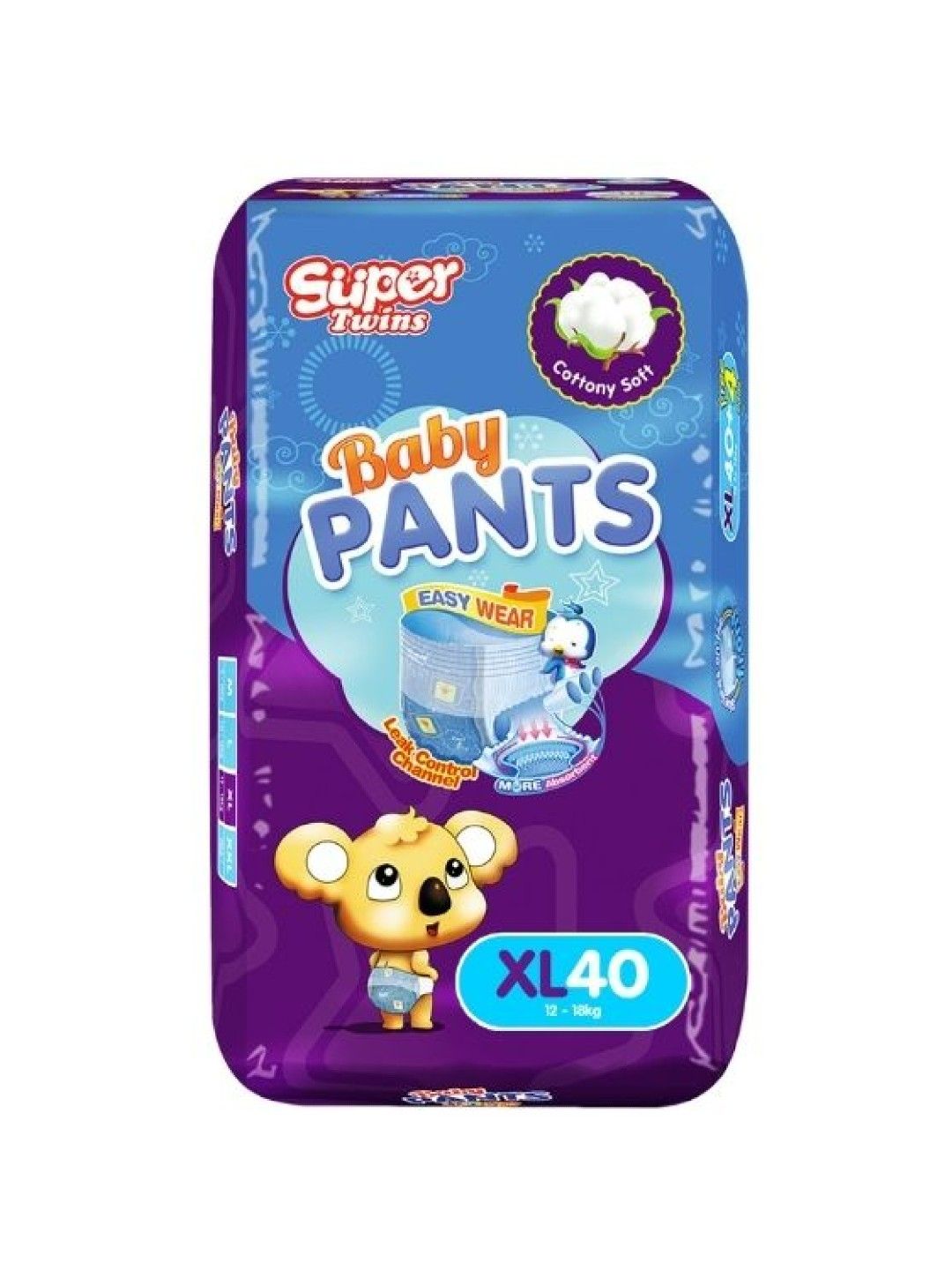 Super Twins Baby Diaper Pants XL (40s) (No Color- Image 1)