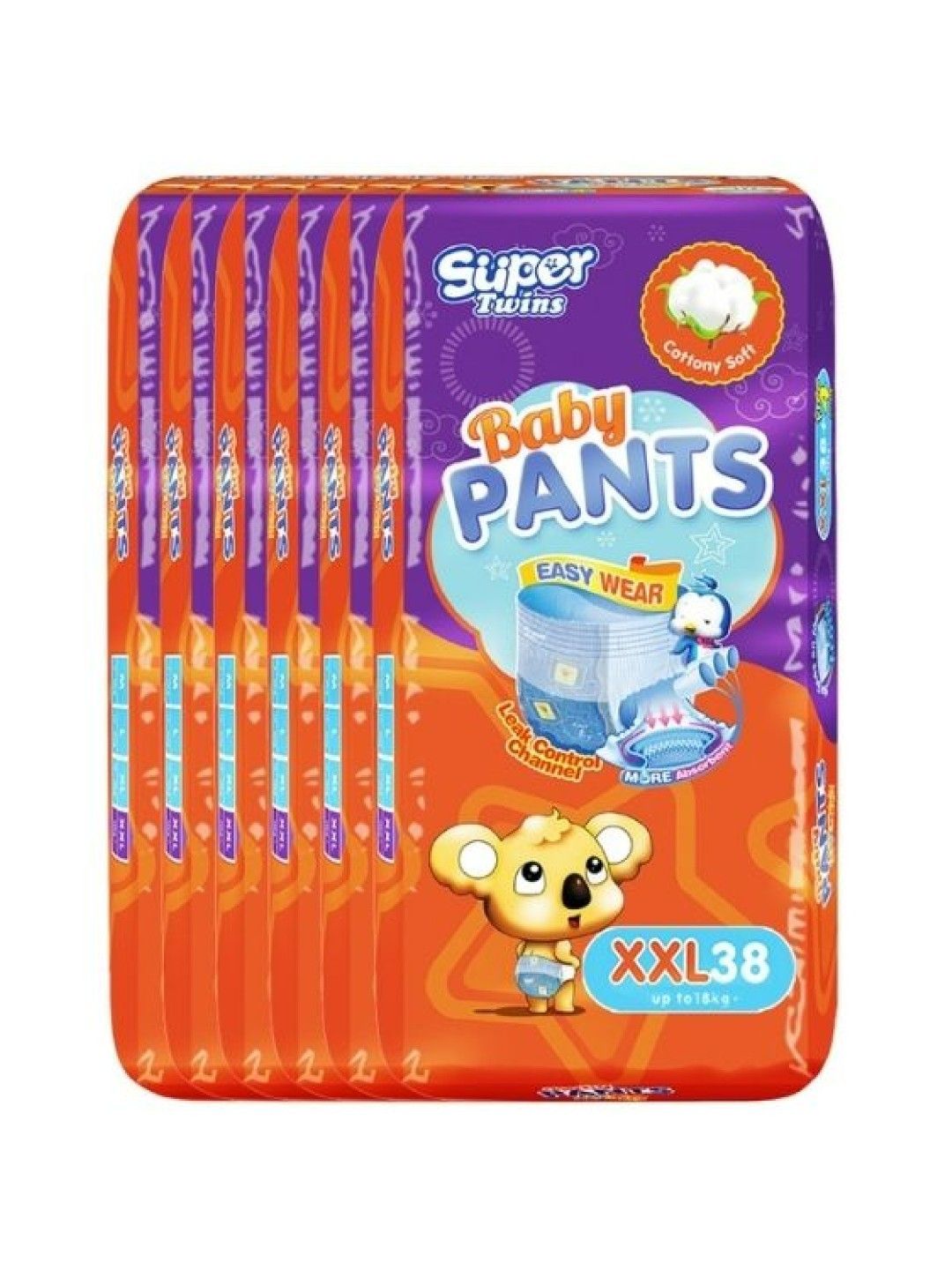 Super Twins Baby Diaper Pants Promo XXL 6 packs x 38pcs (228s) (No Color- Image 1)