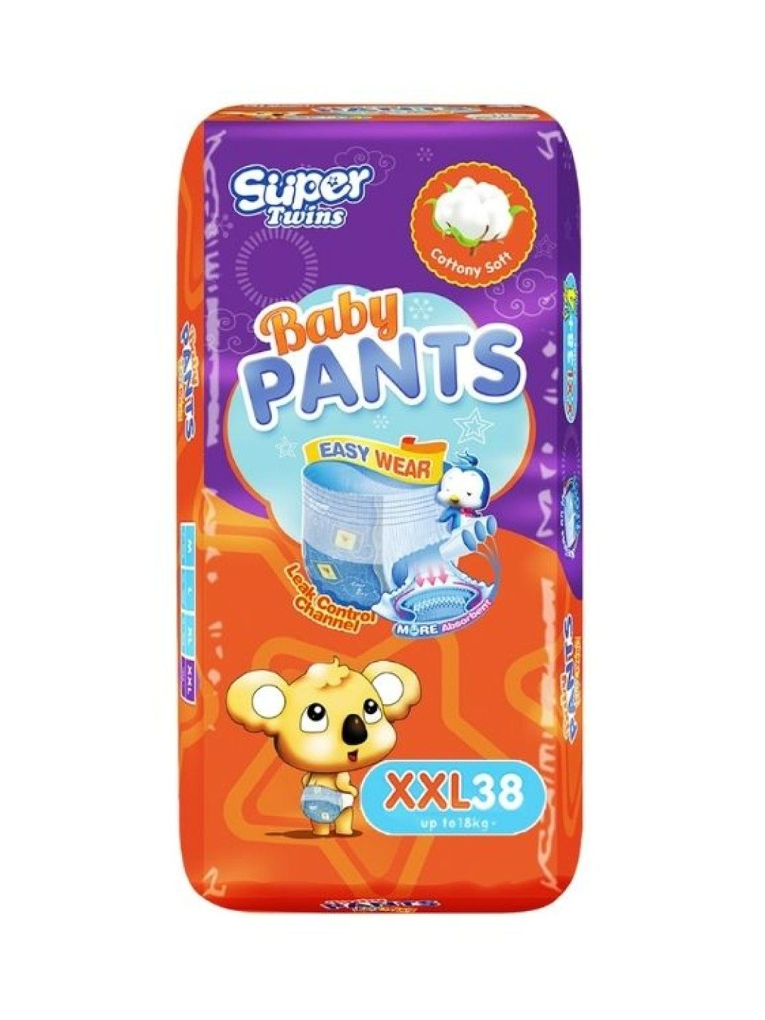 Super Twins Baby Diaper Pants XXL (38s) (No Color- Image 1)