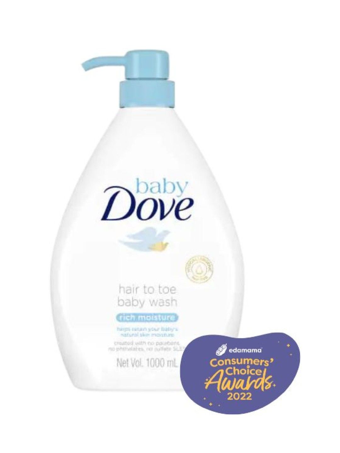 Baby Dove Hair to Toe Wash Rich Moisture (1L) (No Color- Image 1)