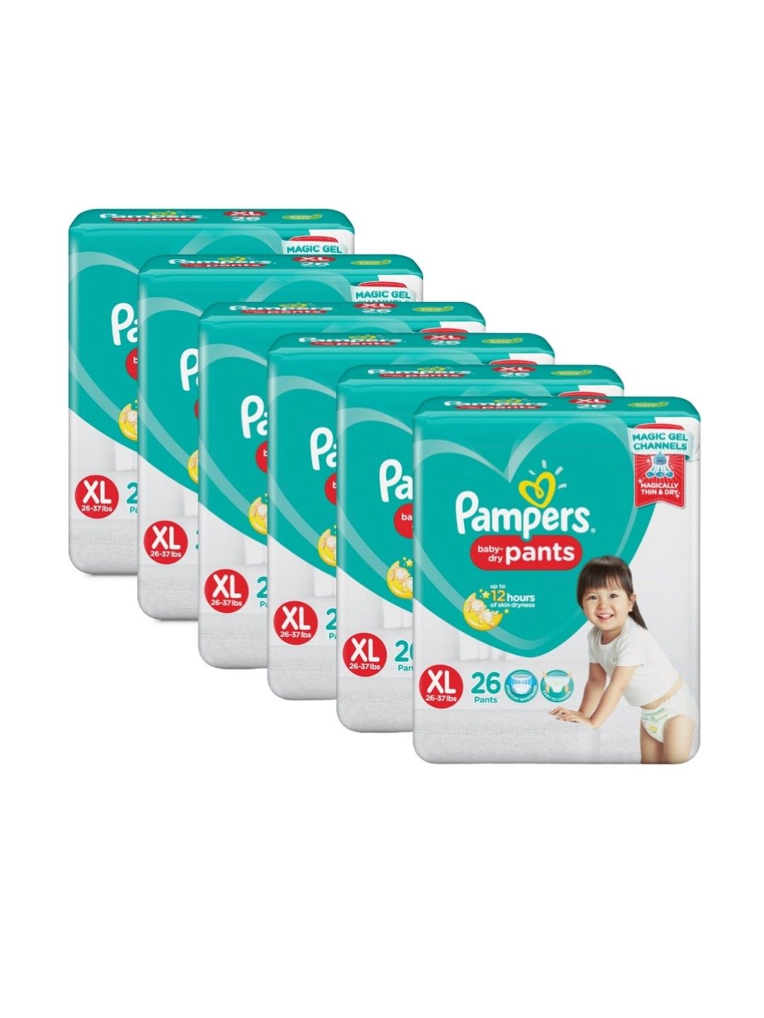 PAMPERS, Baby Dry Pants Economy Diaper Extra Large (XL) 12s