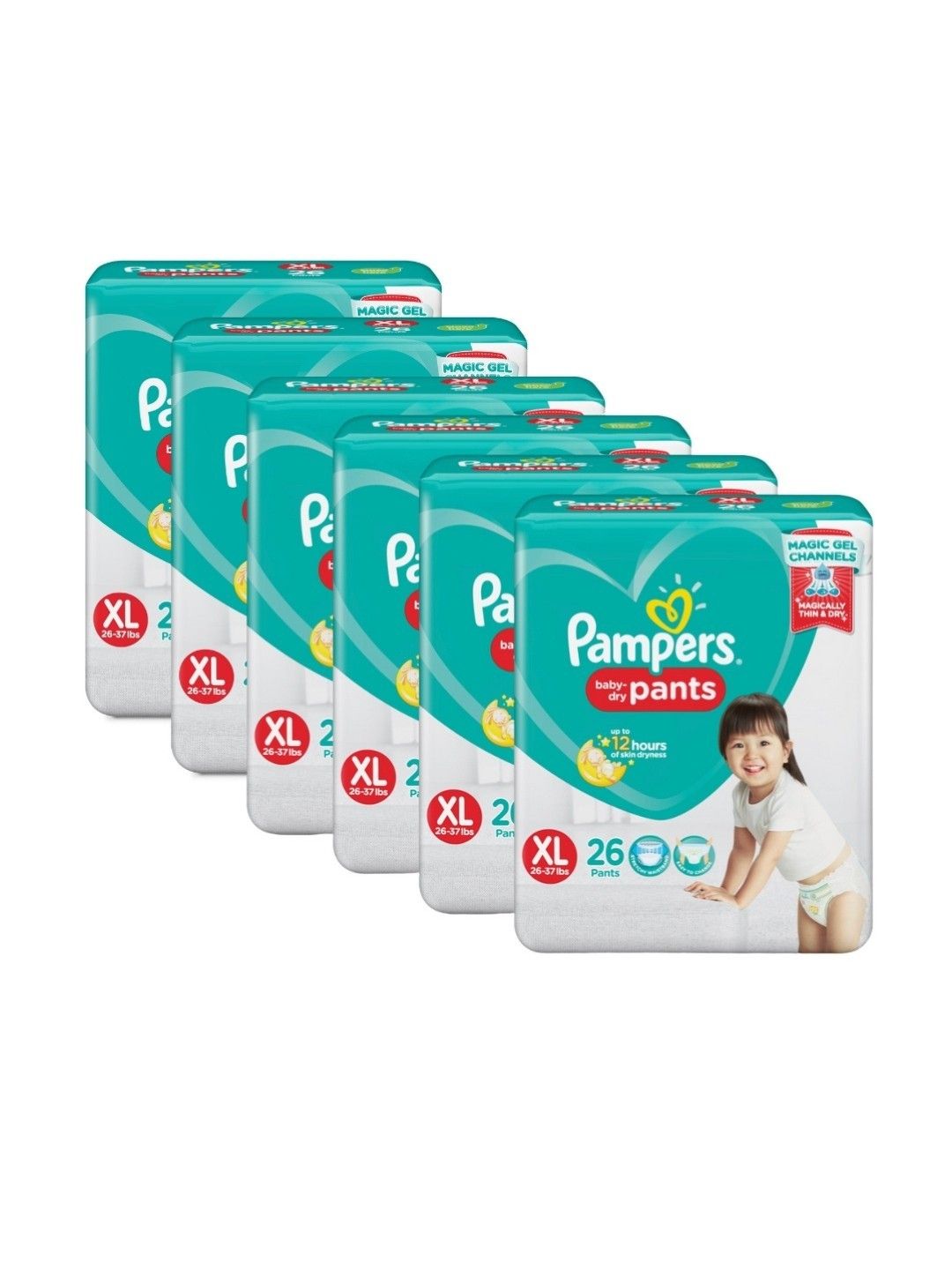 Pampers Baby Dry Pants XL 26s x 6 packs (156 pcs) (No Color- Image 1)