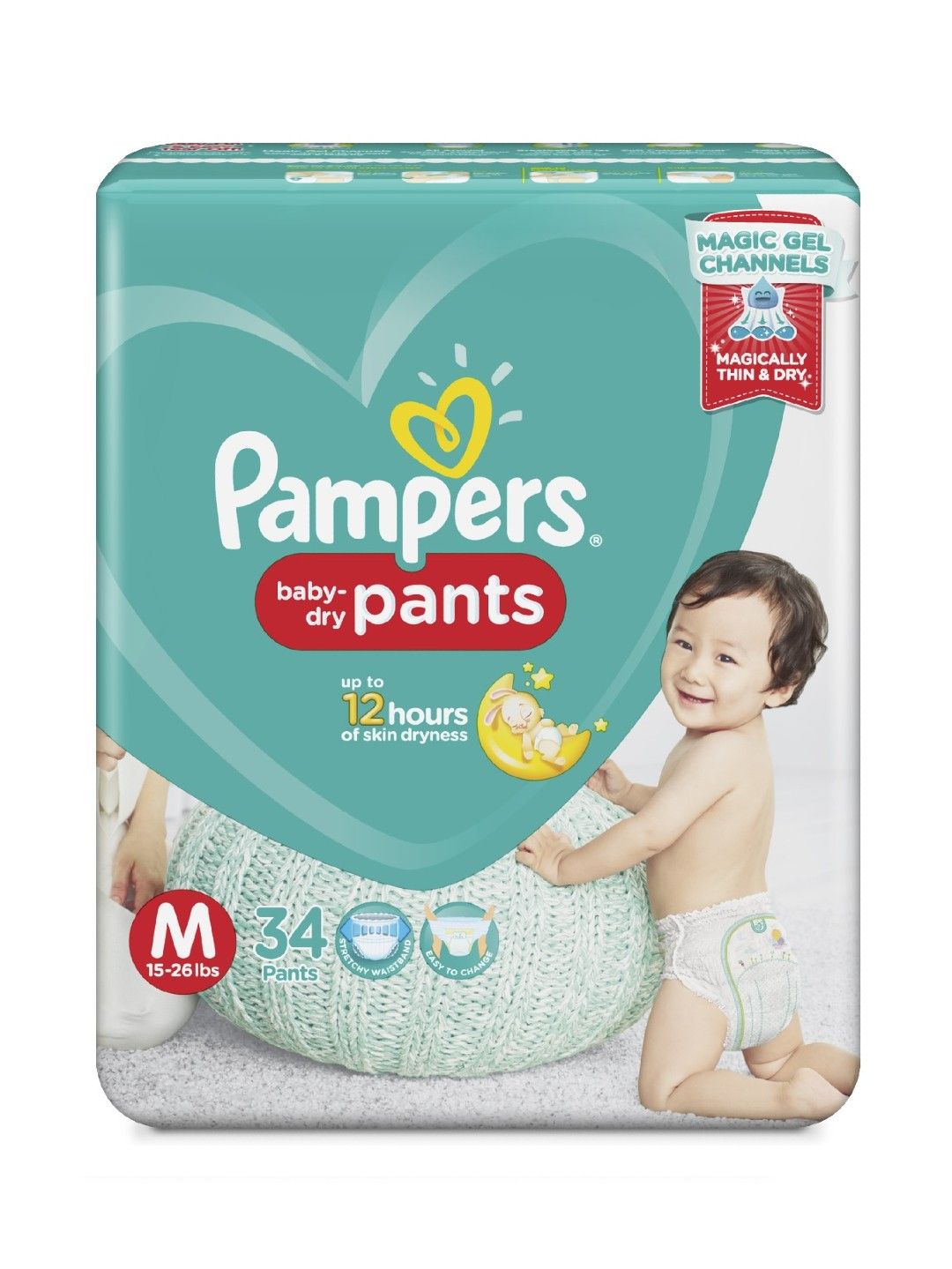 Pampers Baby Dry Pants Medium 34s x 1 pack (34 pcs)