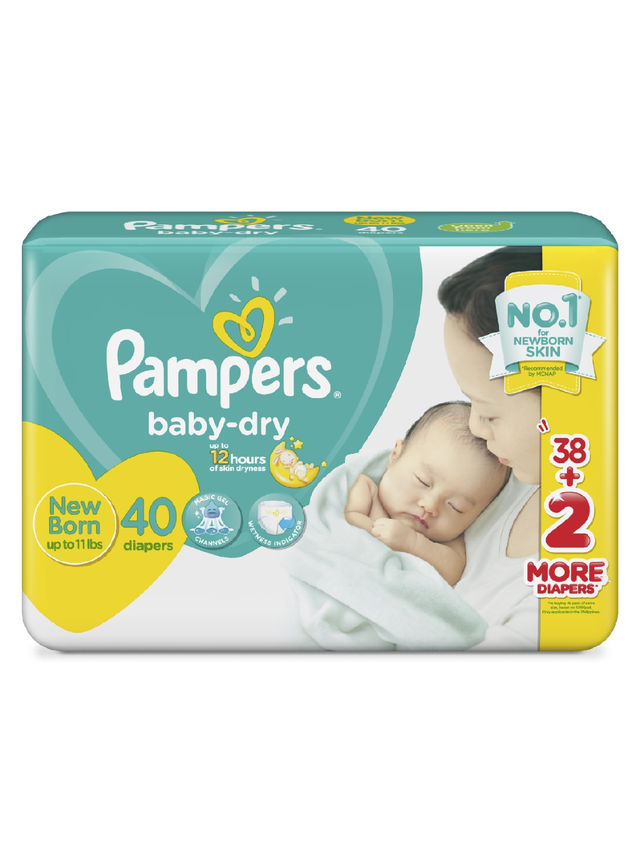 Pampers Baby Dry Taped Value Newborn (40 pcs)