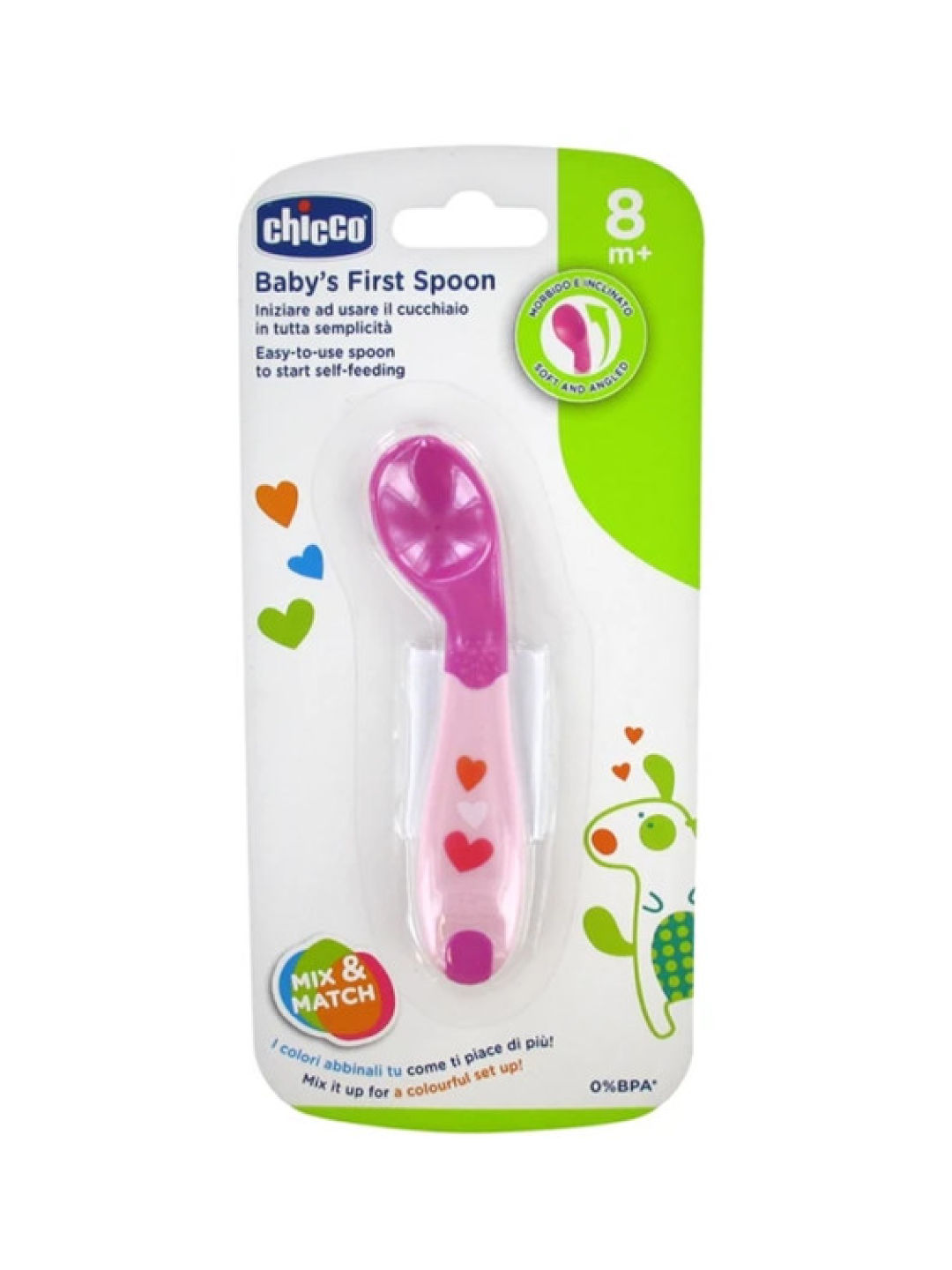 Chicco Baby First Spoon 8m+ (Pink- Image 2)