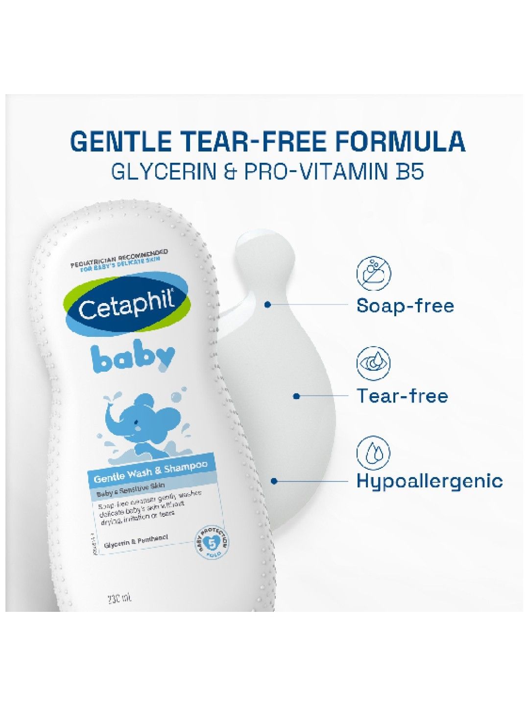 Cetaphil Baby Baby Gentle Wash & Shampoo (230ml) [Expiry: Oct 2026] (No Color- Image 3)