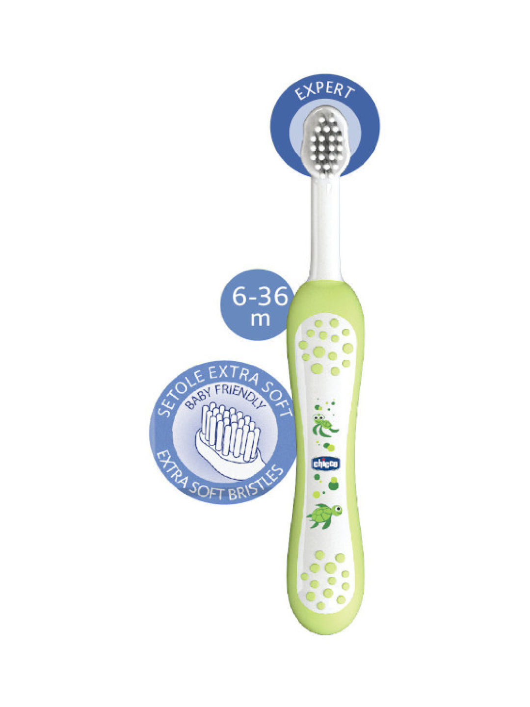 Chicco Baby Moments Toothbrush (Green- Image 2)