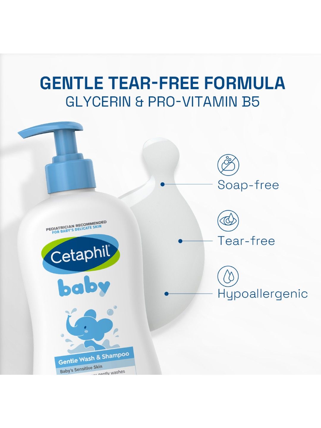 Cetaphil Baby Baby Gentle Wash & Shampoo Pump (400ml) (No Color- Image 2)