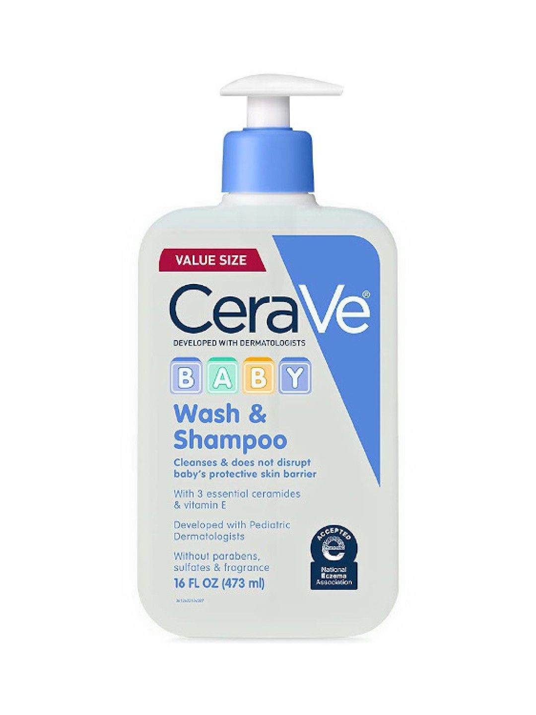 CeraVe Baby Wash & Shampoo (473mL) (No Color- Image 1)