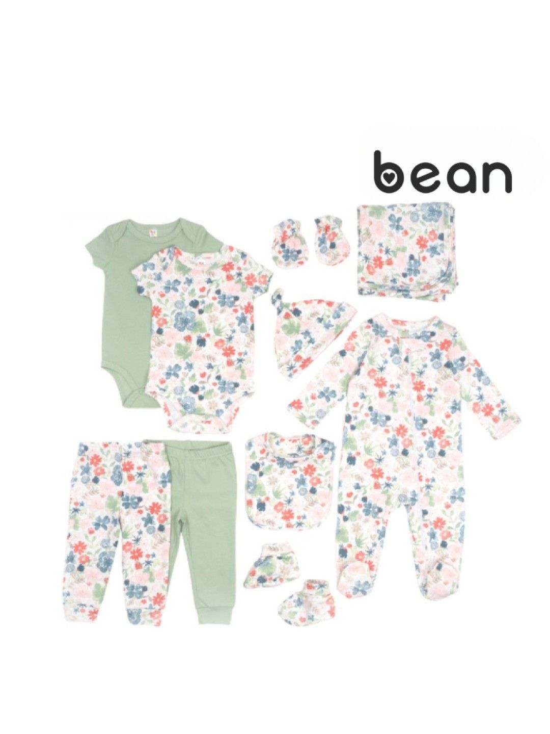 bean fashion Baby Wear Gift Set 12 pcs Flowers + Free Baby Wipes Sakura Scent (100s) (No Color- Image 2)