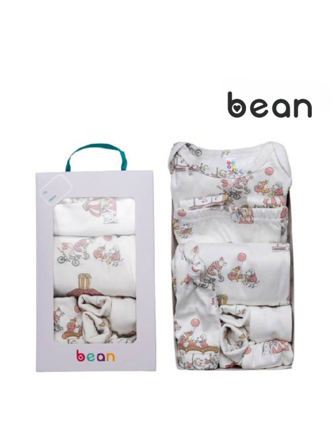 bean fashion Baby Wear Gift Set 7 pcs Carousel + Free Baby Wipes Sakura Scent (100s) (No Color- Image 2)