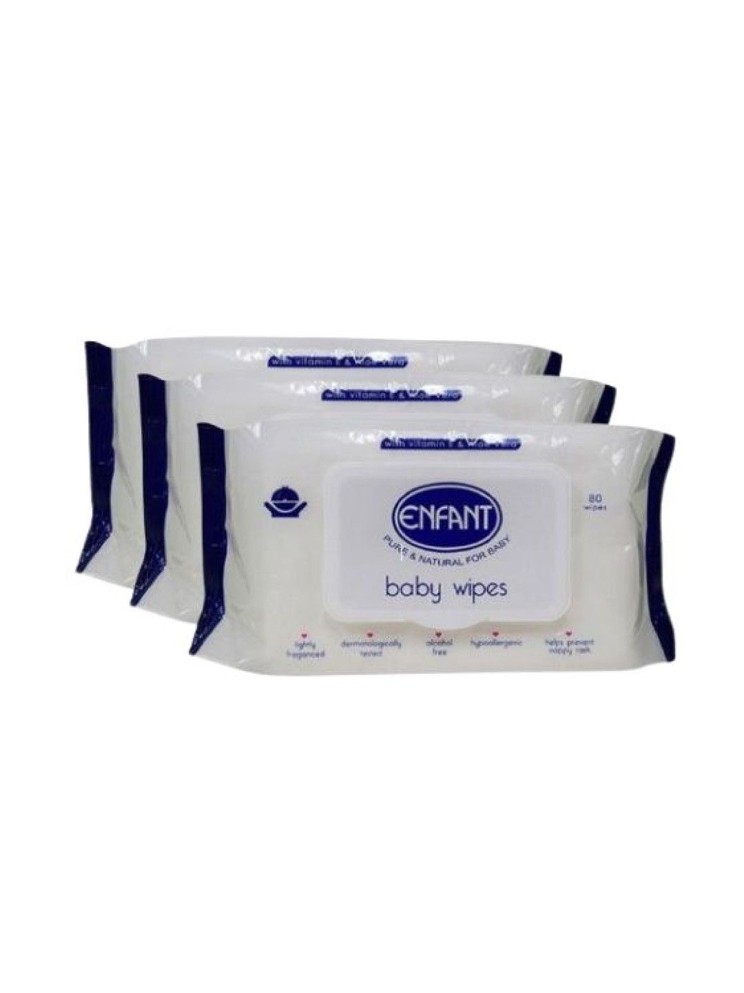 Enfant Baby Wipes (80 Sheets) x 3 pack (No Color- Image 1)