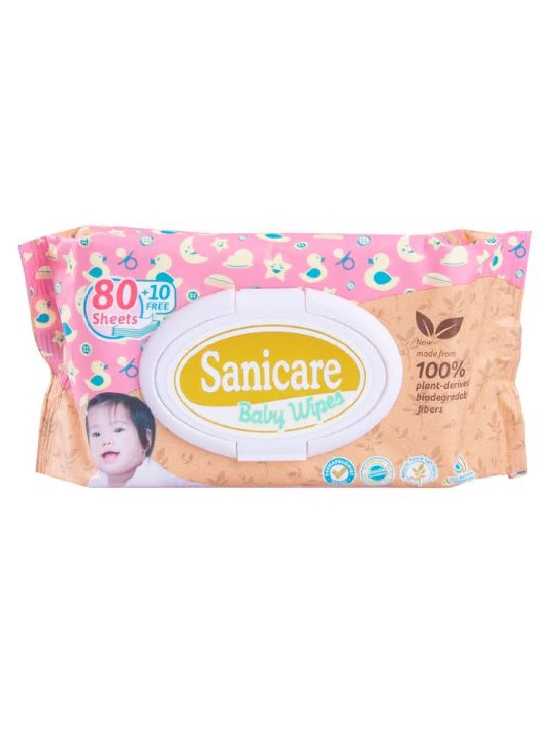 Sanicare Baby Wipes Bamboo Fiber (80+10 Sheets)