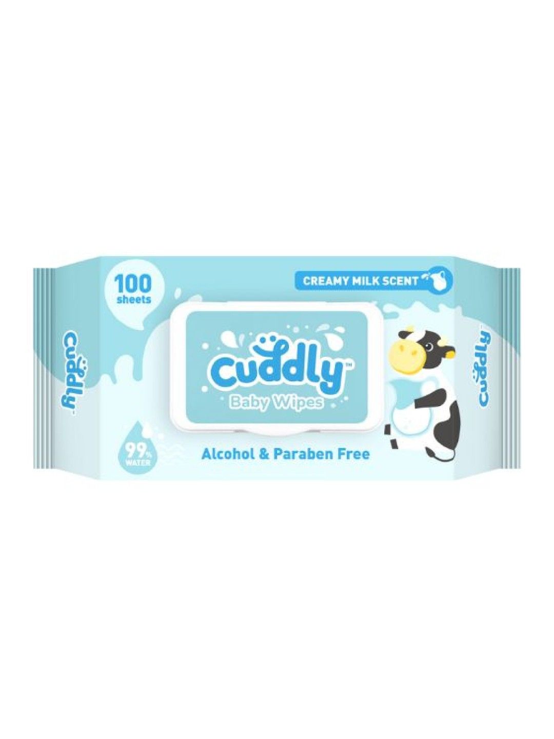 Cuddly NEW Baby Wipes Creamy Milk Scent (100s) (No Color- Image 1)