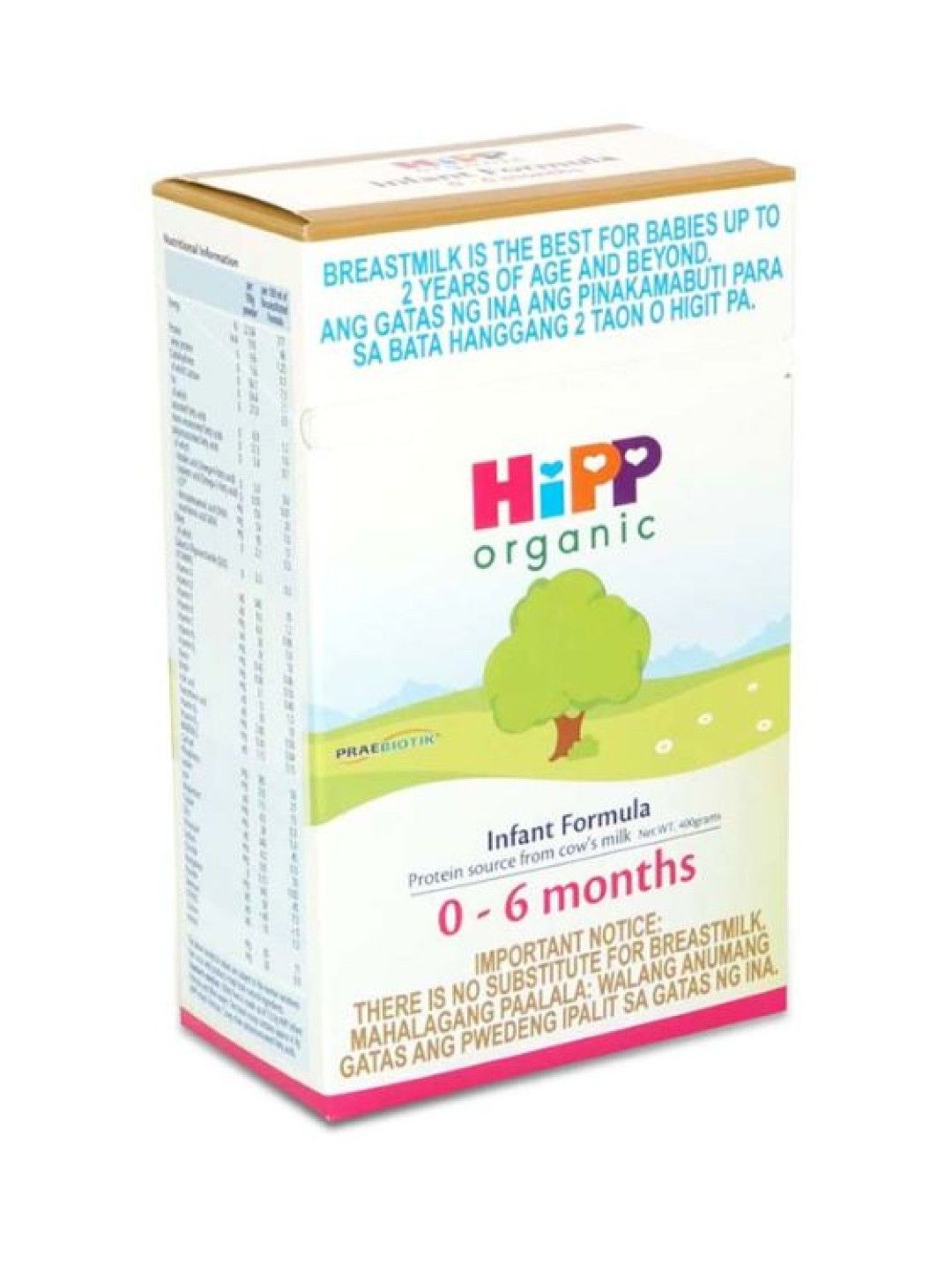 HiPP Organic Bag-in-Boxes Infant Formula 0-6 Months (400g)