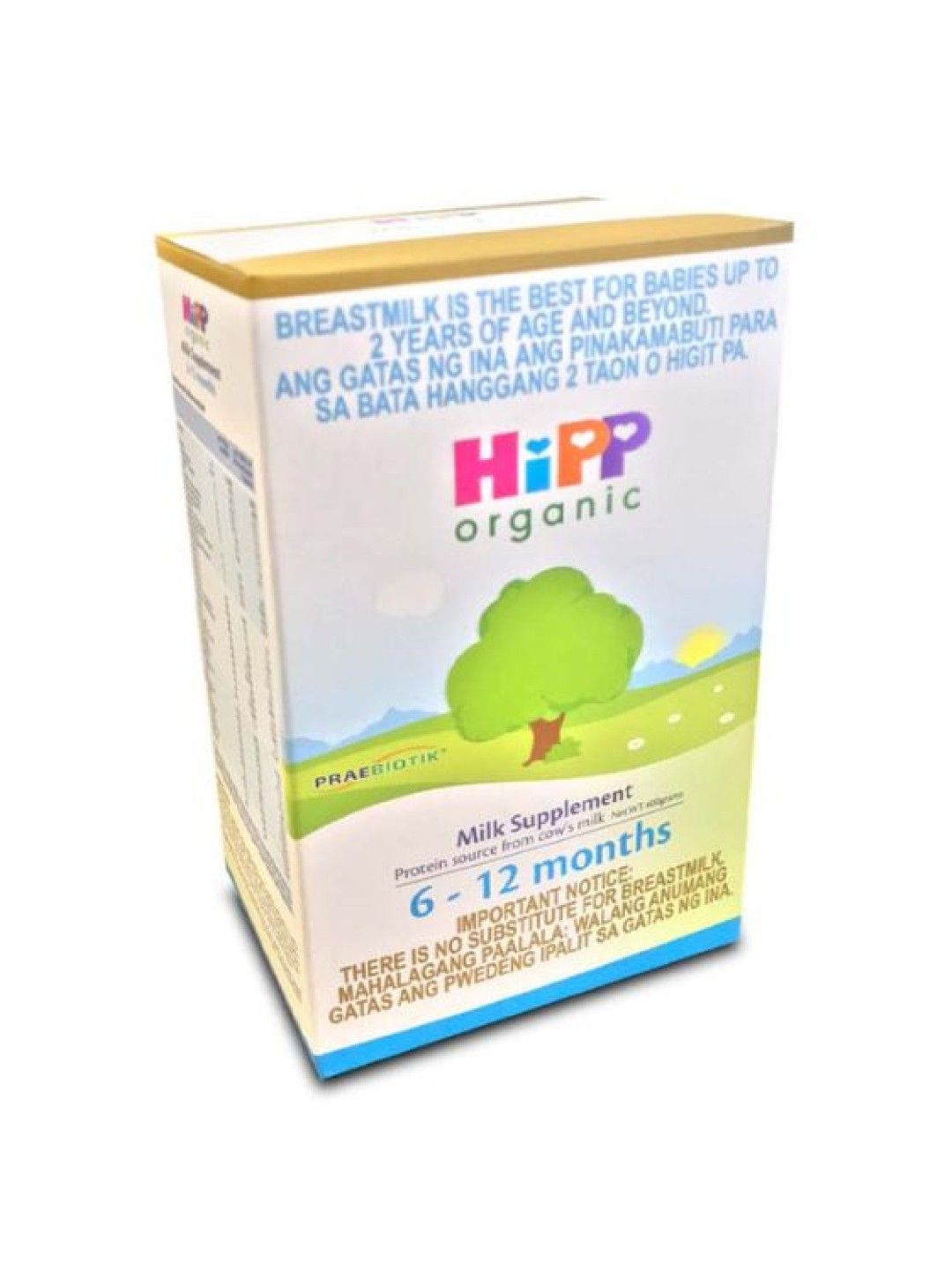HiPP Organic Bag-in-Boxes Milk Supplement 6-12 Months (400g)