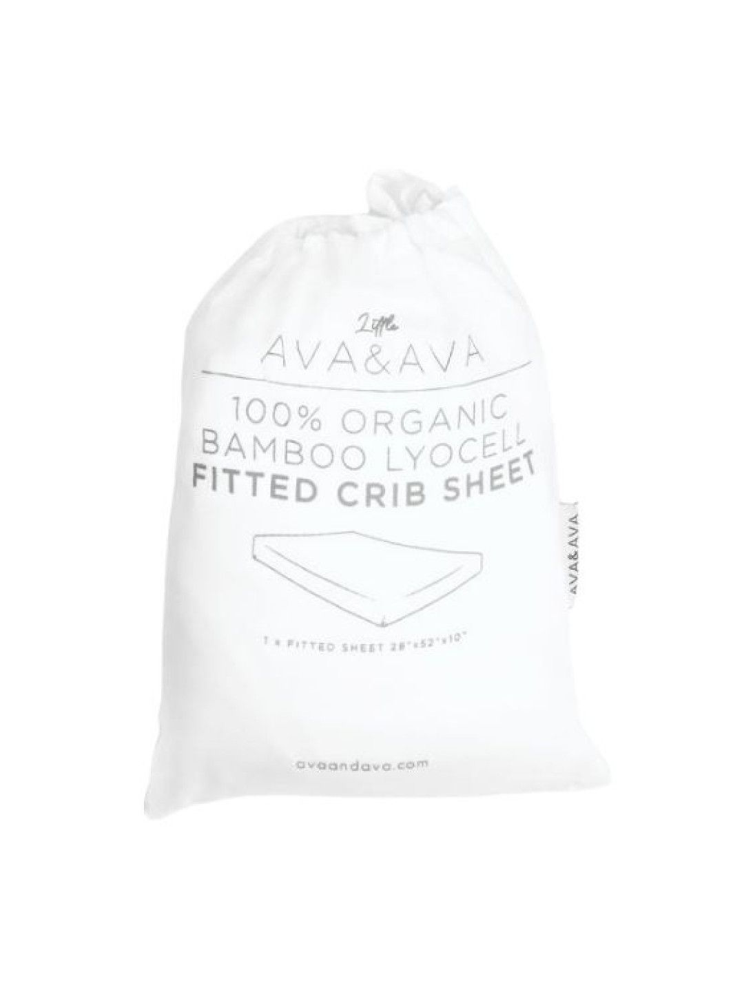 Ava & Ava Organic Bamboo Lyocell Fitted Crib Sheet (White- Image 2)