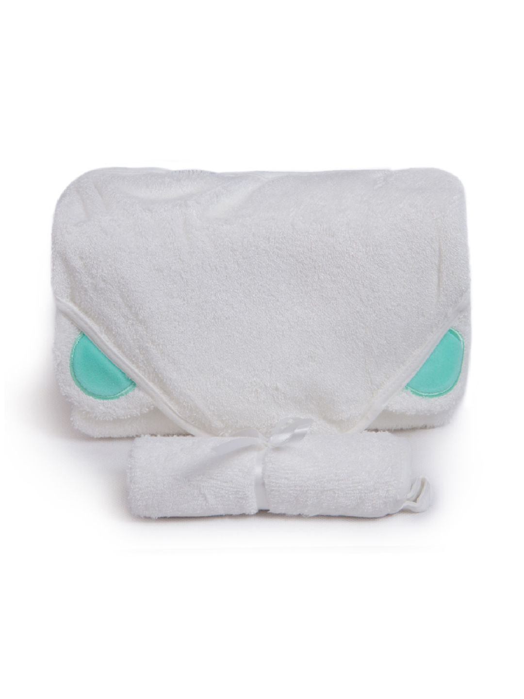 Nuborn Baby Essentials Bamboo Hooded Towel with Washcloth Set - Flash Deal