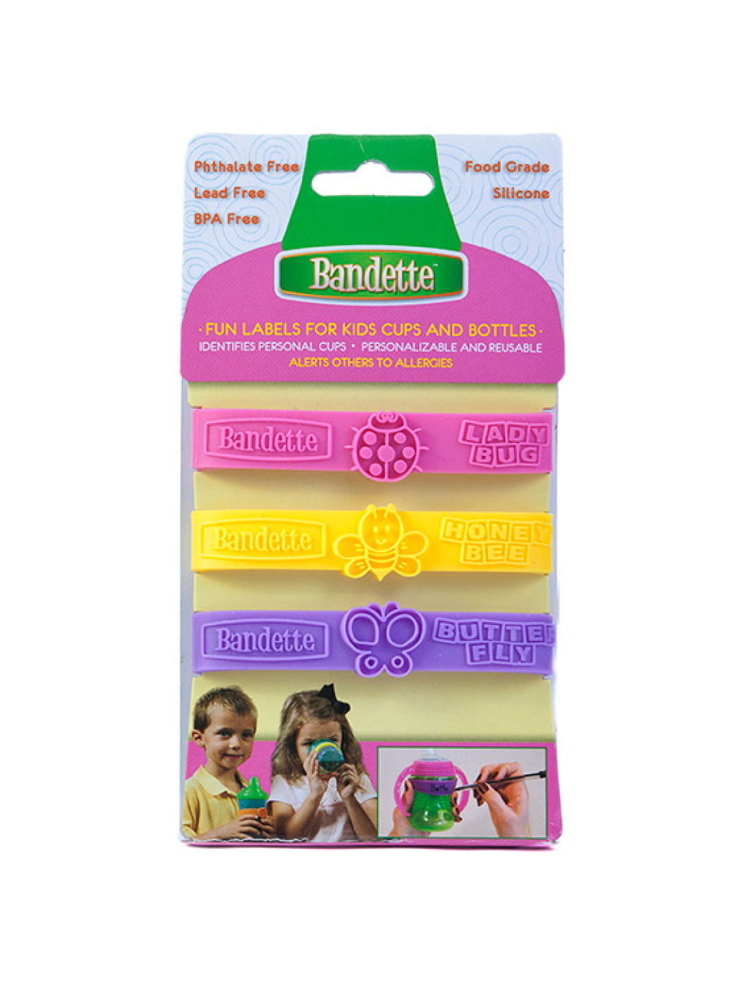 Bandette Garden Write-on Silicone Water Bottle Band (No Color- Image 2)