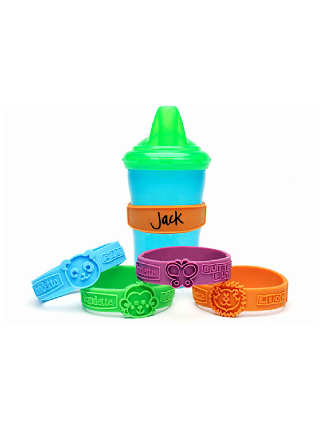 Bandette Zoo Write-on Silicone Water Bottle Band (No Color- Image 3)