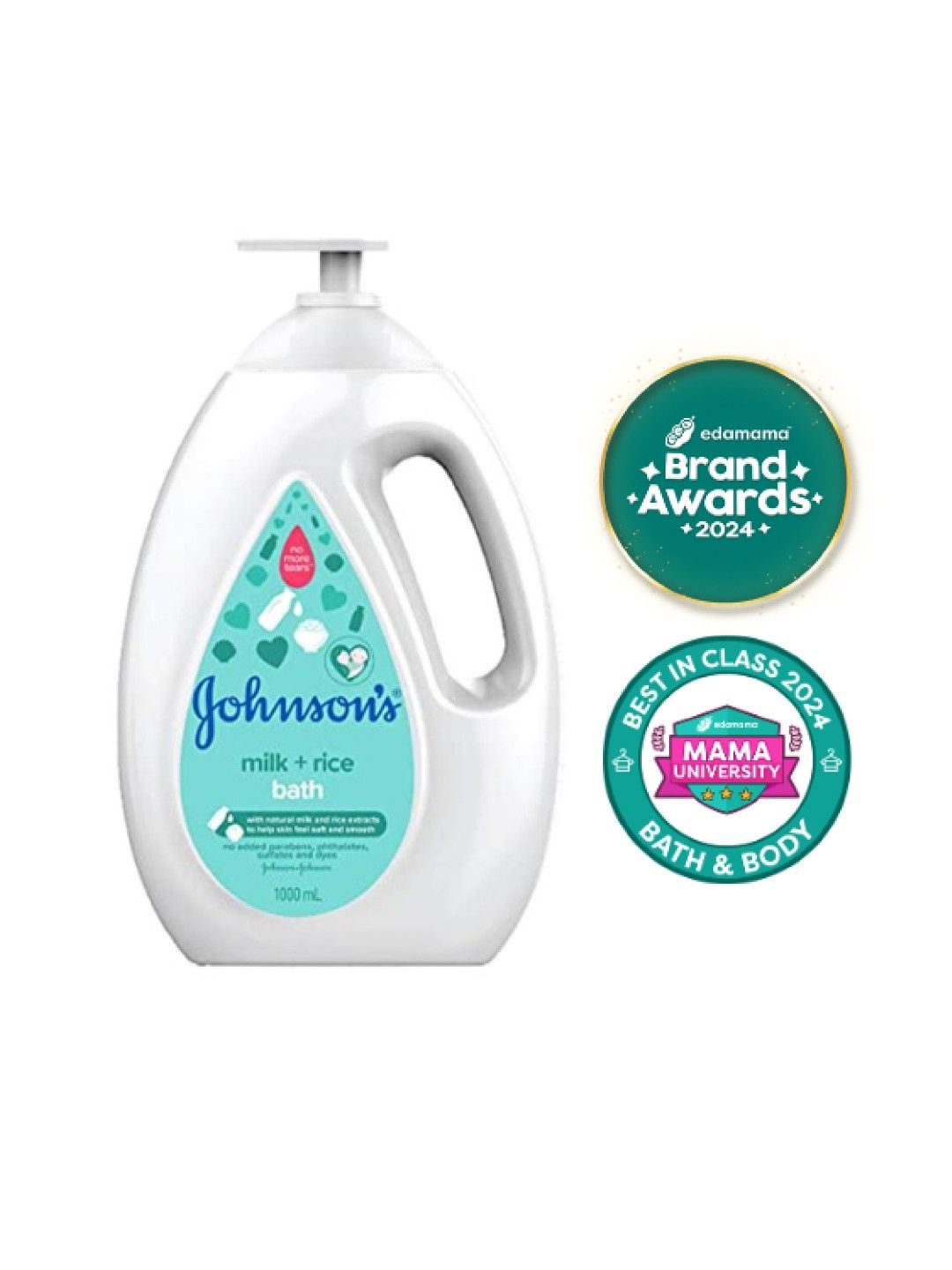 Johnson's Milk+Rice™ Baby Bath (1000ml) (No Color- Image 1)