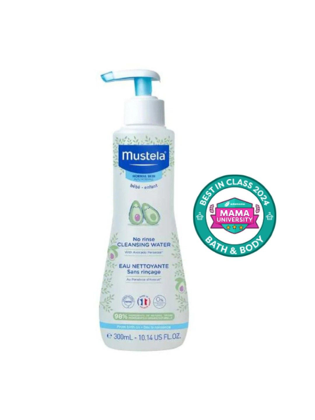 Mustela No Rinse Cleansing Water (300ml) (No Color- Image 1)