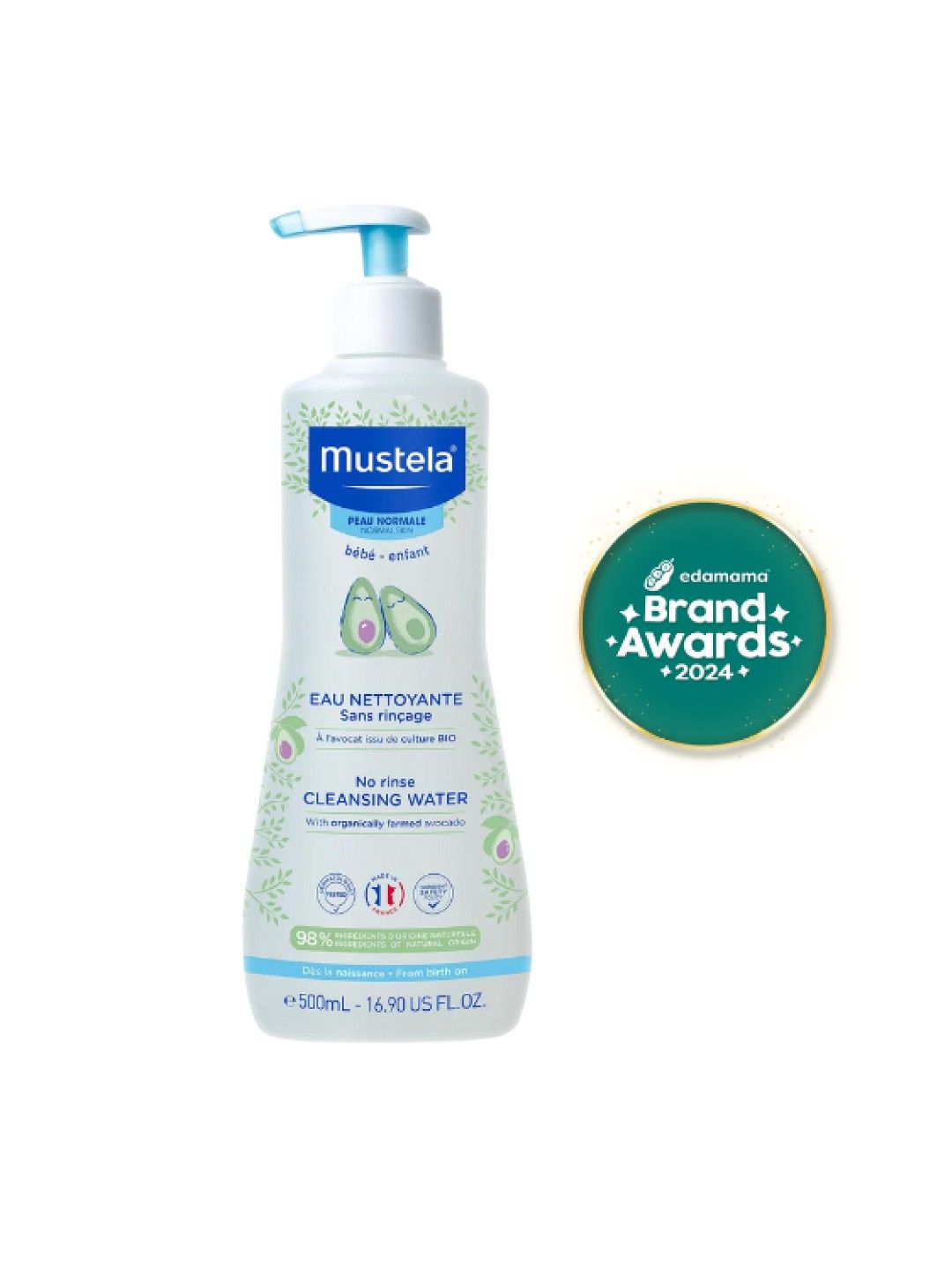 Mustela No Rinse Cleansing Water (500ml) (No Color- Image 1)